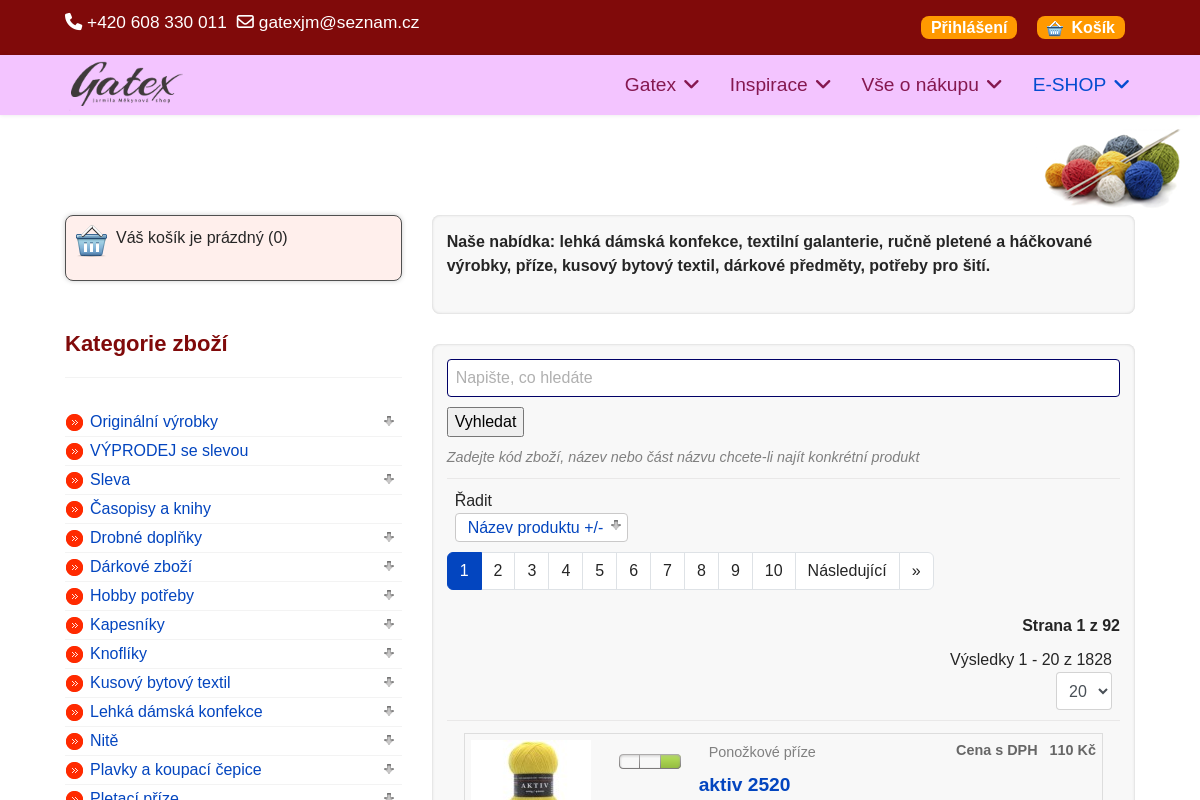 Jarmila Měkynová - Gatex shop