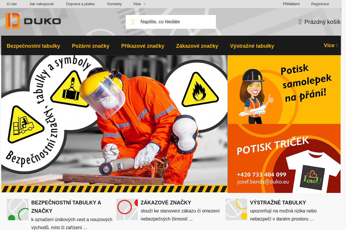 Bezpečnostní značení | Dukoshop.cz