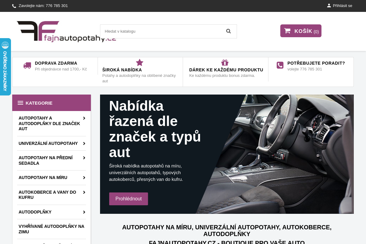 Fajnautopotahy.cz foto 1