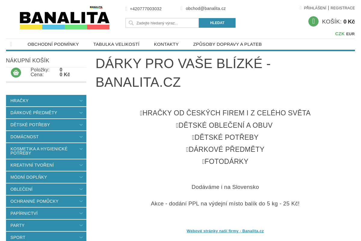 Eshop Banalita.cz