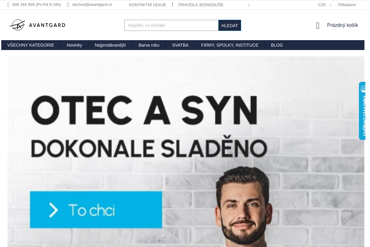 Avantgard.cz - košile | kravaty | vázanky | šle | doplňky