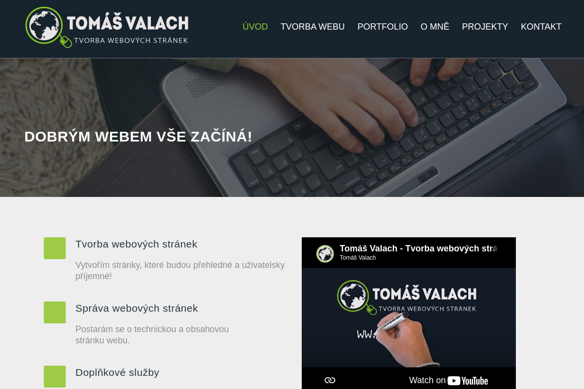 Tvorba webových stránek - Tomáš Valach