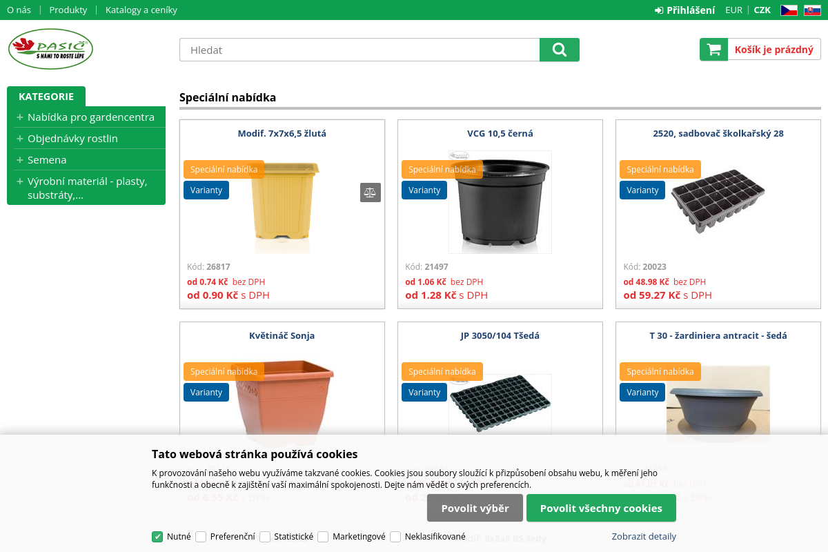 Pasič - Vše pro zahradnictví