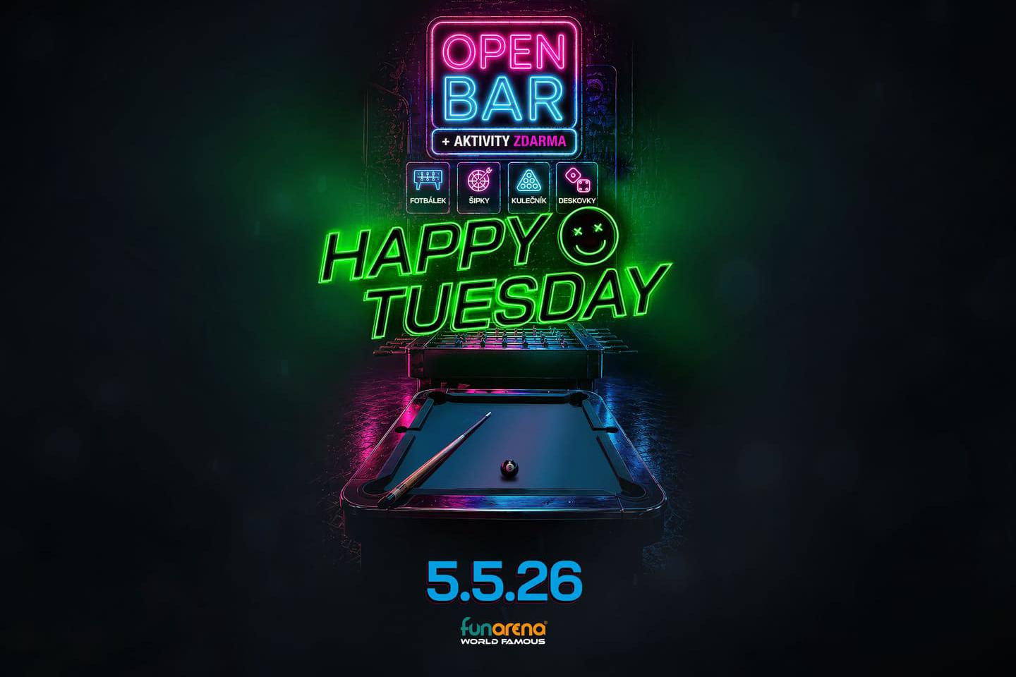 HAPPY TUESDAY ve Fun Areně! Vstup ZDARMA