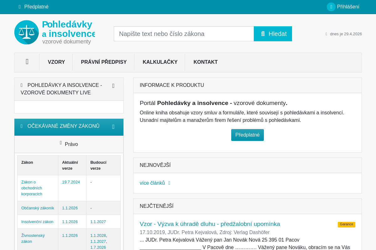 Pohledavky-vzory.cz