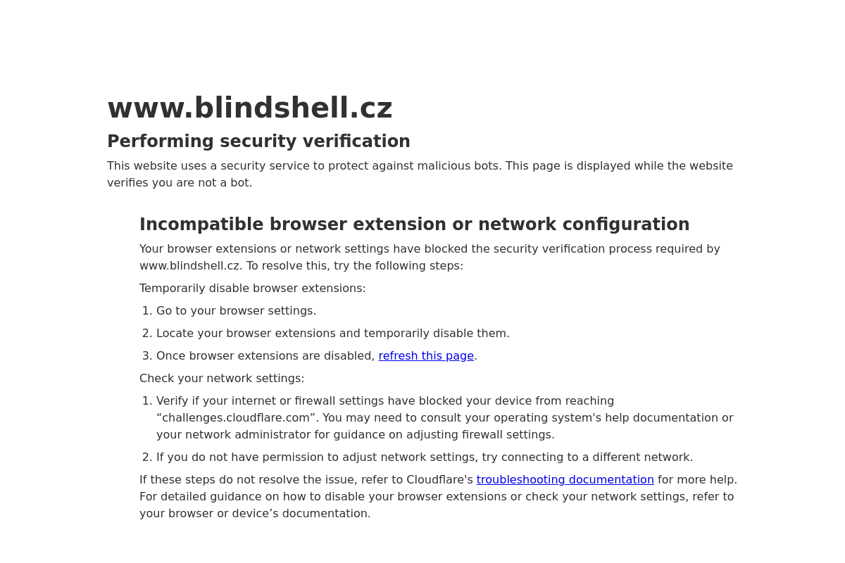 BlindShell.cz