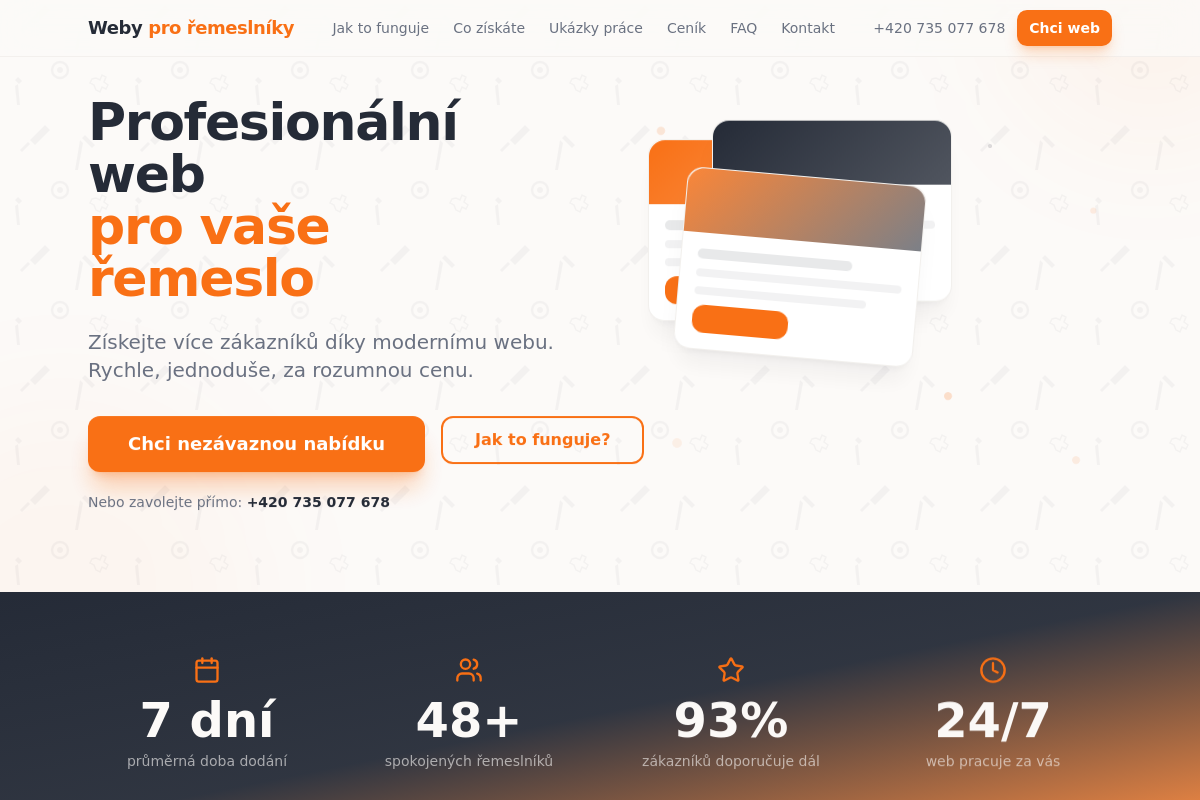 Weby pro řemeslníky