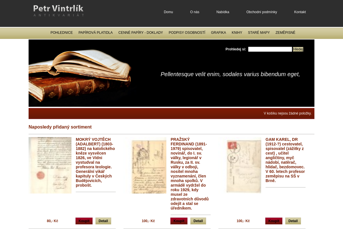 Antikvariát Petr Vintrlík