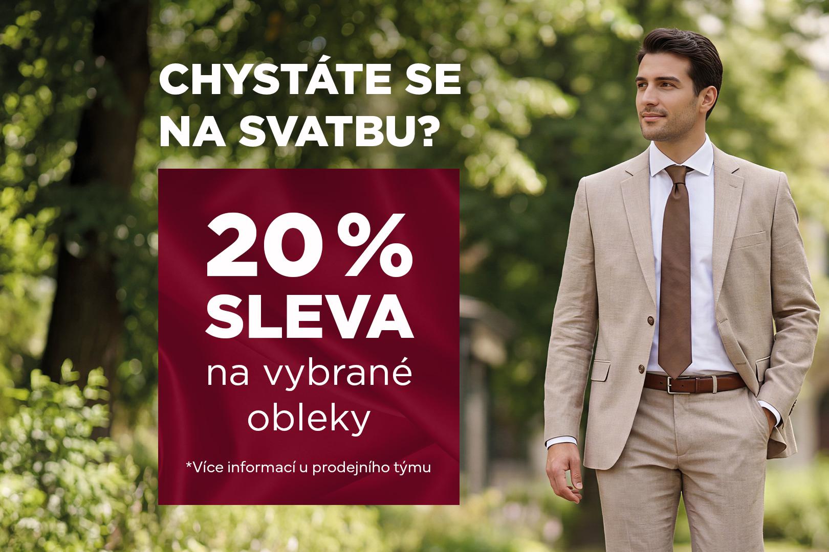 Sleva 20 % na svatební oblek