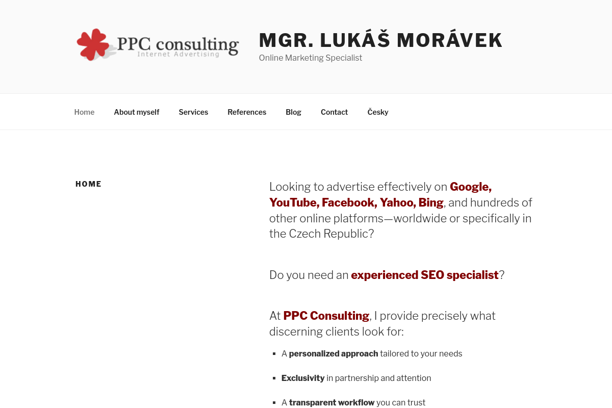 Mgr. Lukáš Morávek - PPC consulting