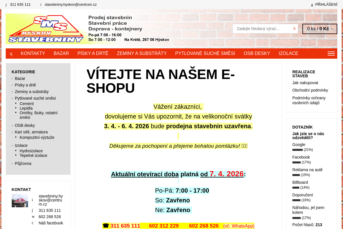 Stavebniny-hyskov.cz