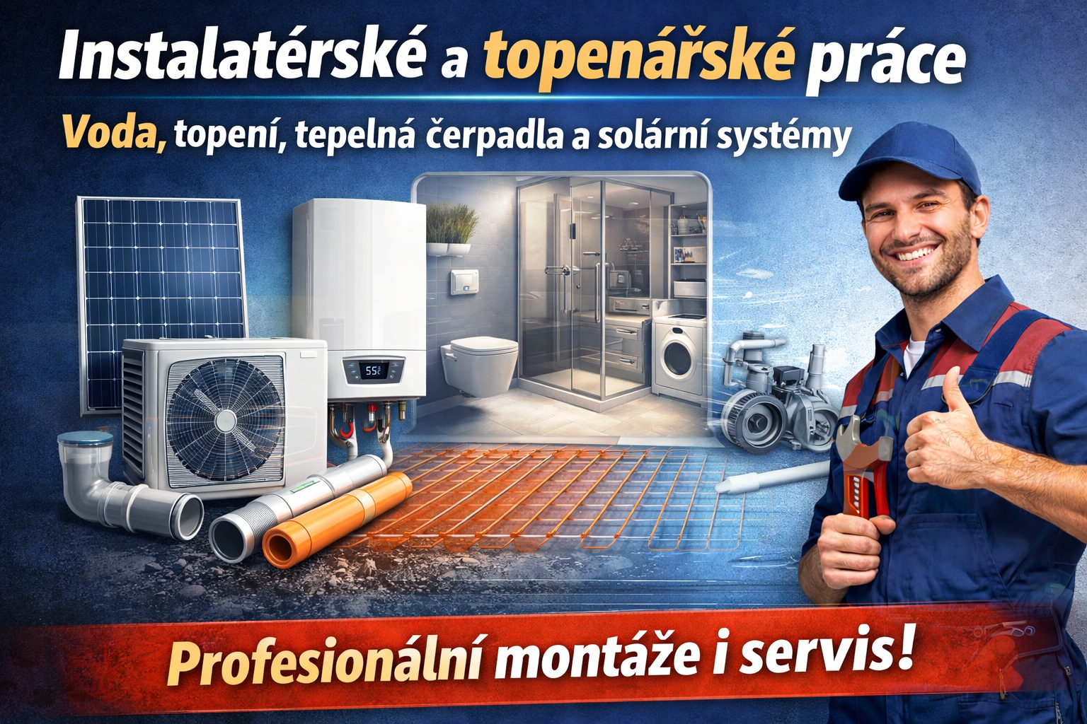 Instalatérské a topenářské práce na klíč