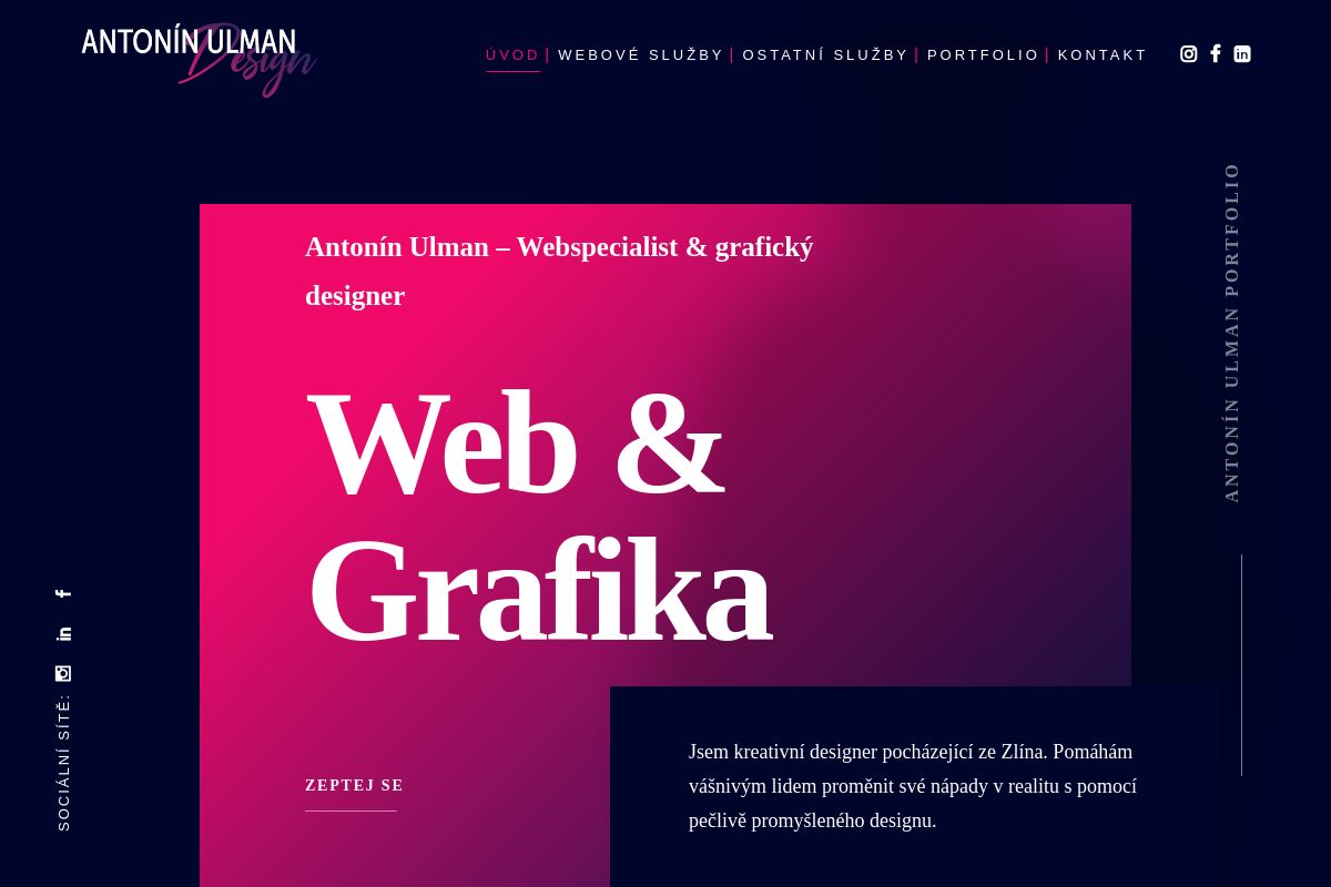 Tvorba webových stránek & grafiky - Antonín Ulman