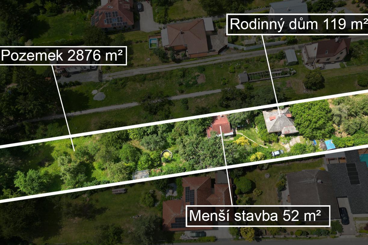 Atraktivní stavební pozemek 2 886 m² u Říčan
