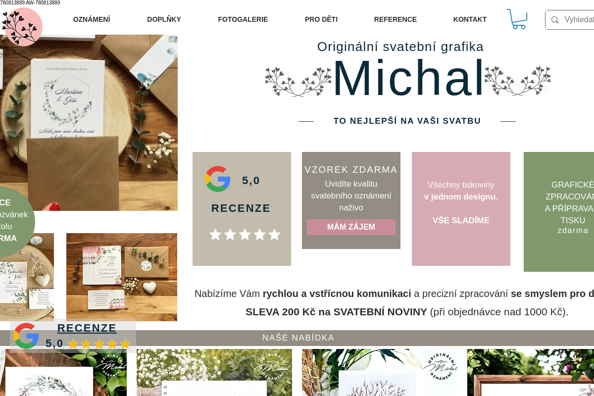 Originální svatební grafika Michal