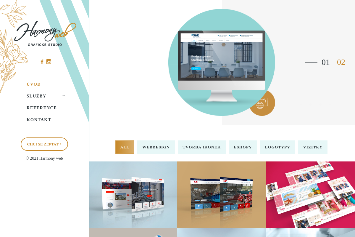 Grafické studio Harmony web