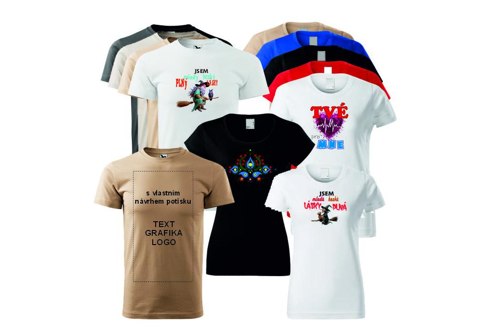 trička s potiskem levně a rychle od 1ks