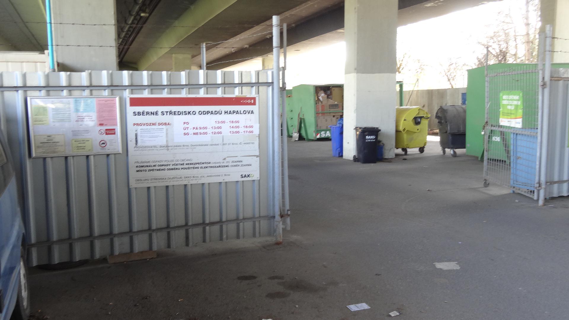 Sběrné středisko odpadů Hapalova foto 2