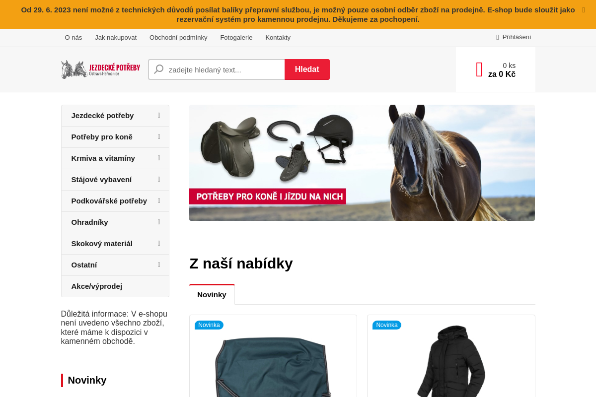 Tomáš Škuta – Jezdecké potřeby Ostrava