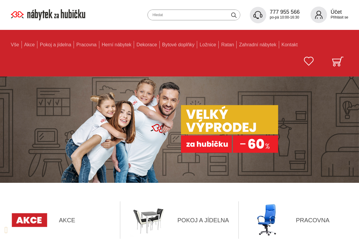 Nábytek za hubičku