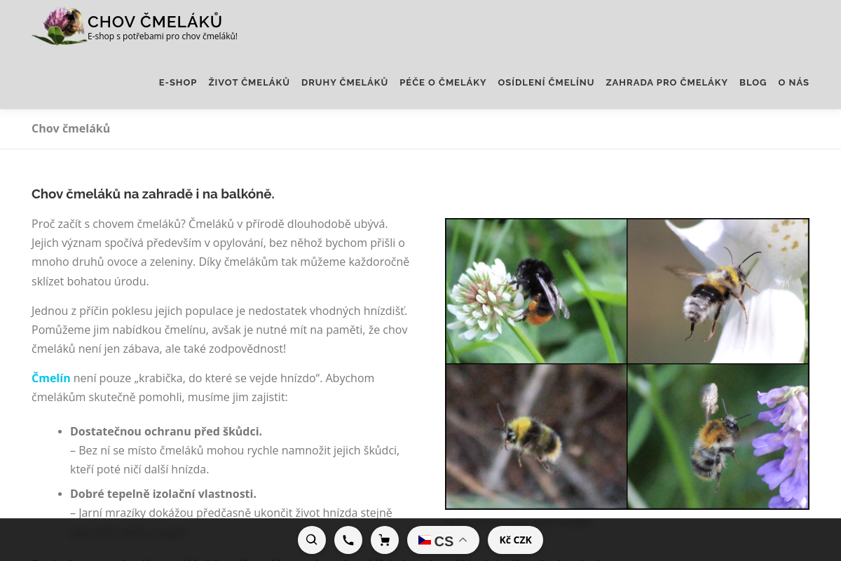 Chov Čmeláků.cz