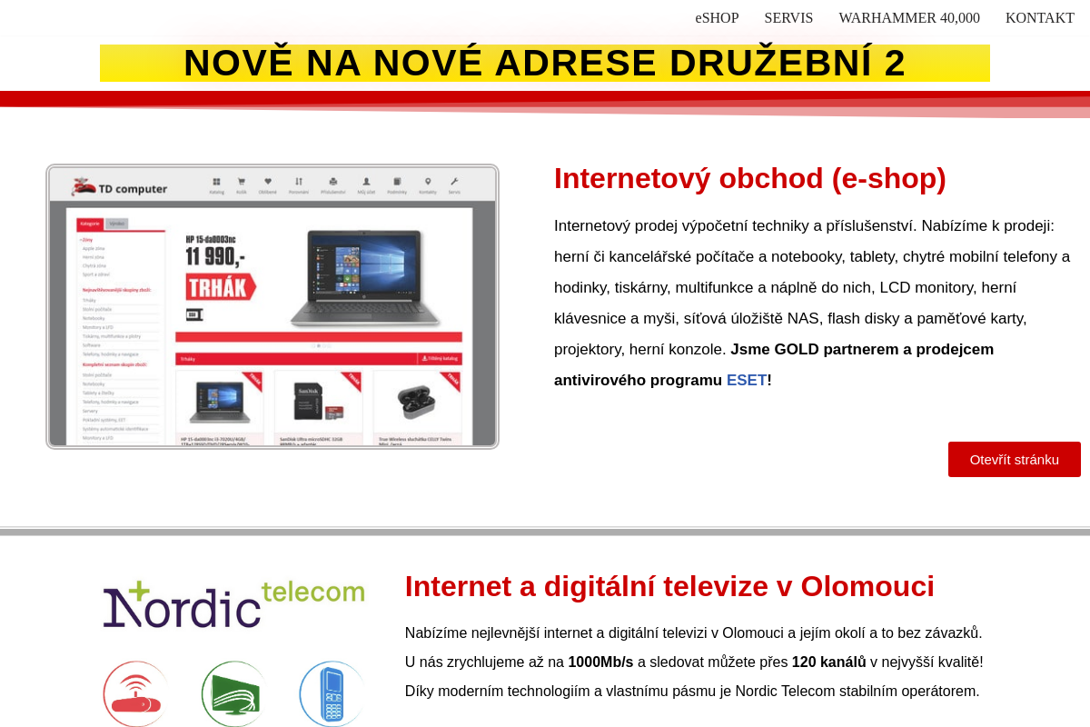 TD computer | Servis počítačů a notebooků