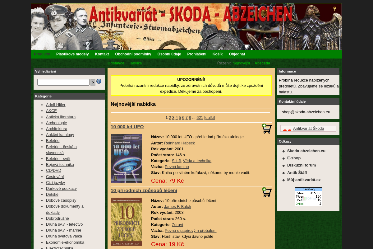 Antikvariat.skoda-abzeichen.eu