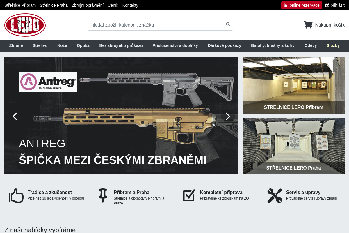 Střelnice a prodejna LERO