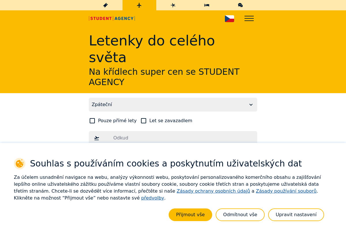 Studentagency.cz/letenky