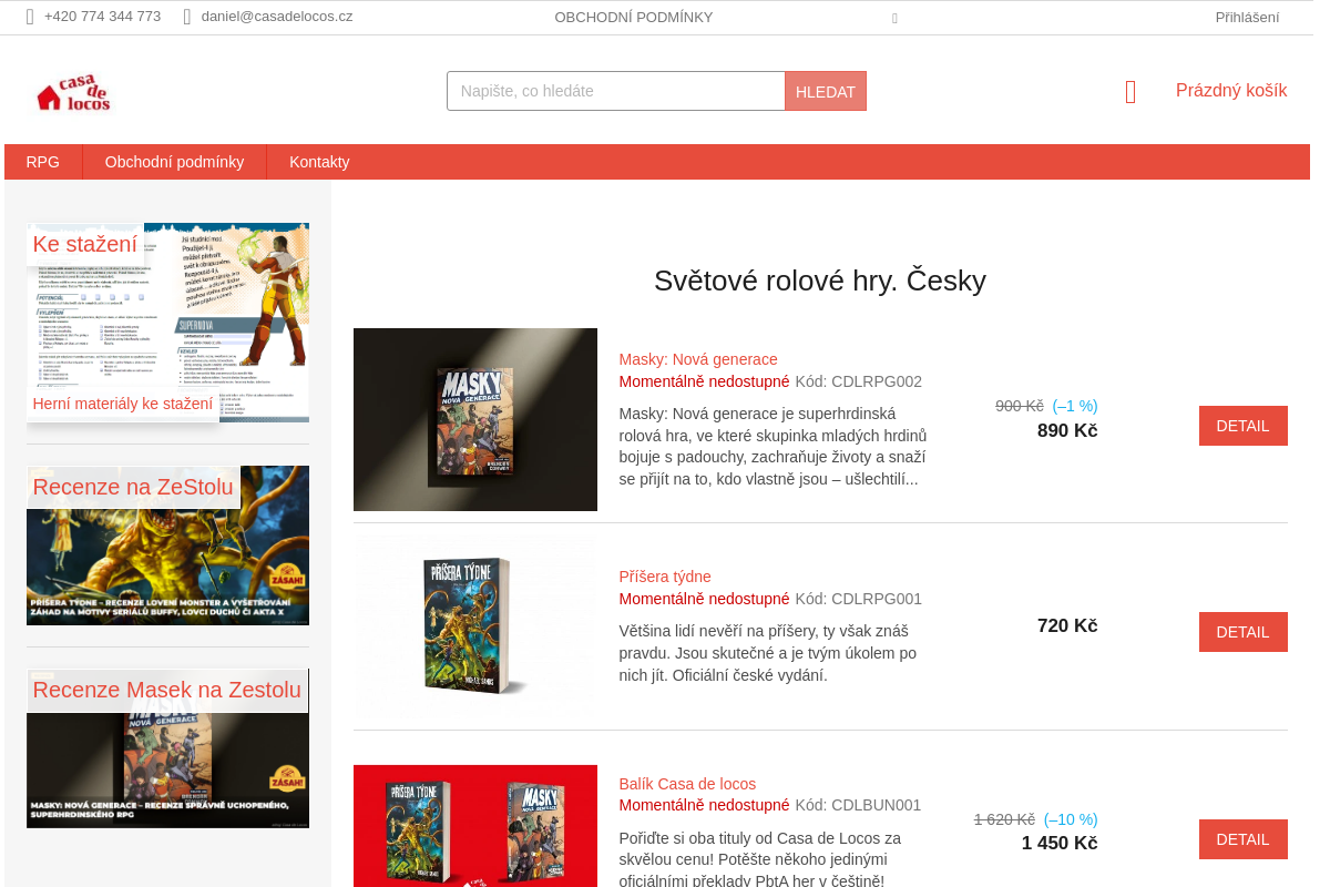 Eshop.casadelocos.cz foto 1