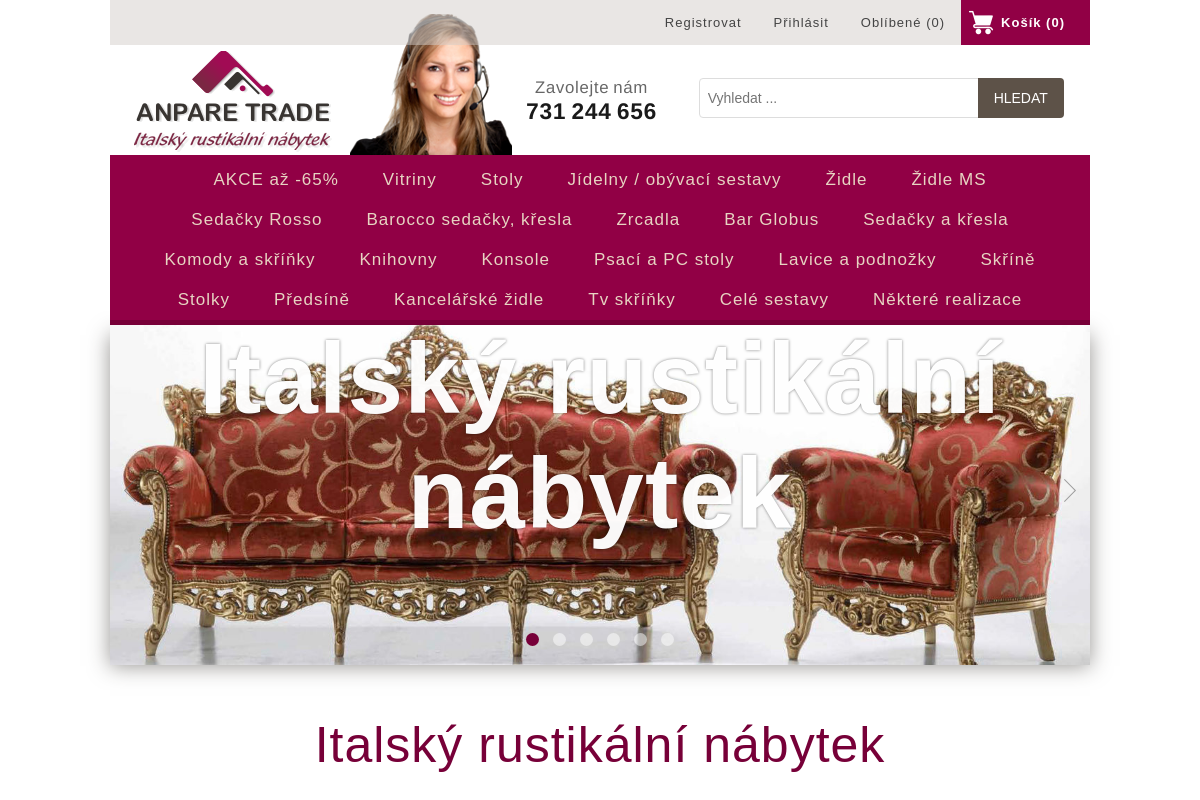 Italský rustikální nábytek - ANPARE TRADE
