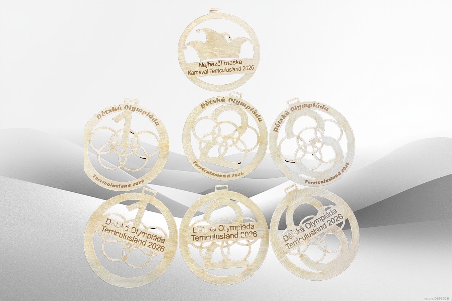 Dřevěné medaile pro děti