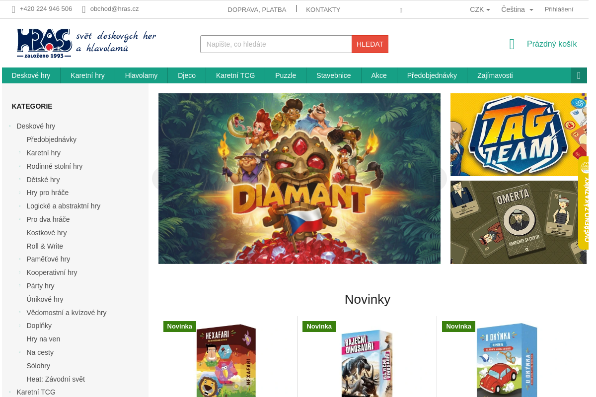 HRAS - svět deskových her a hlavolamů