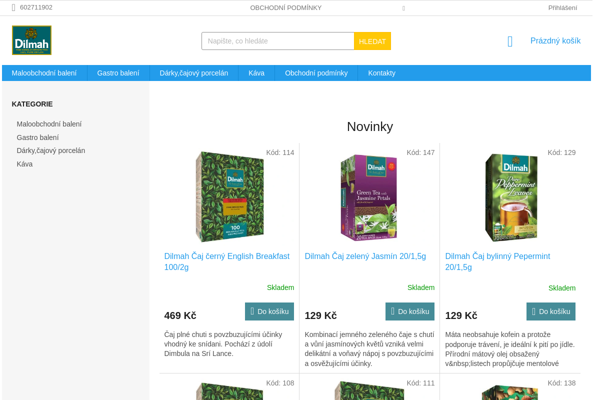 DILMAH čaje, dárky