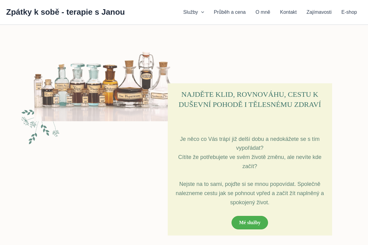 Zpátky k sobě - terapie