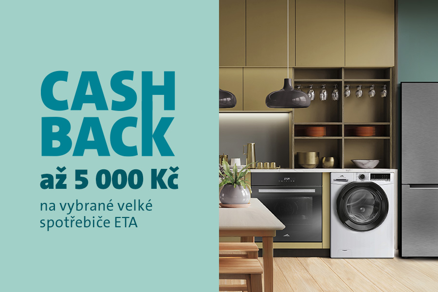 Cashback na vybrané velké spotřebiče ETA