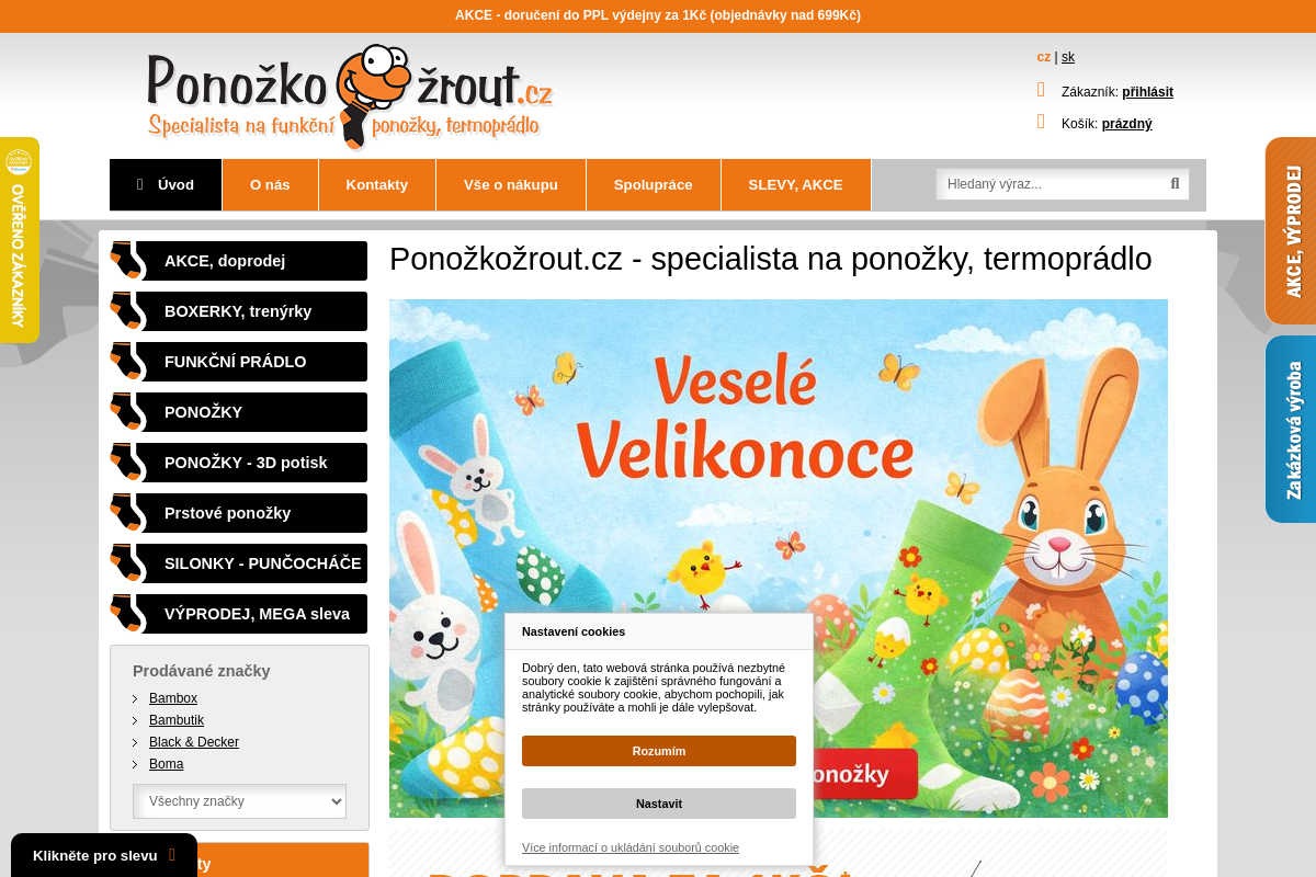 Ponožkožrout.cz - specialista na ponožky