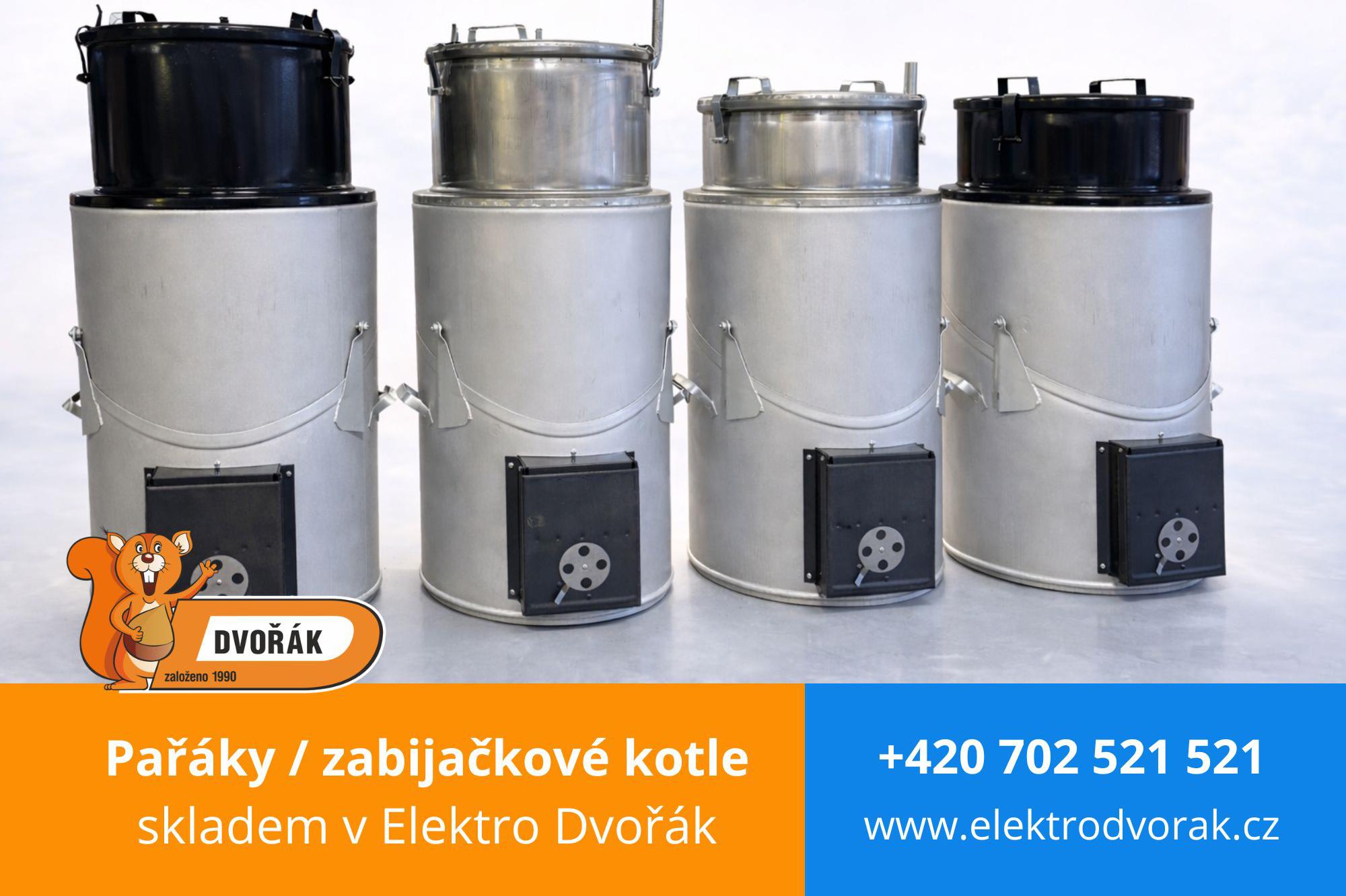 Pařáky / zabijačkové kotle Elektro Dvořák