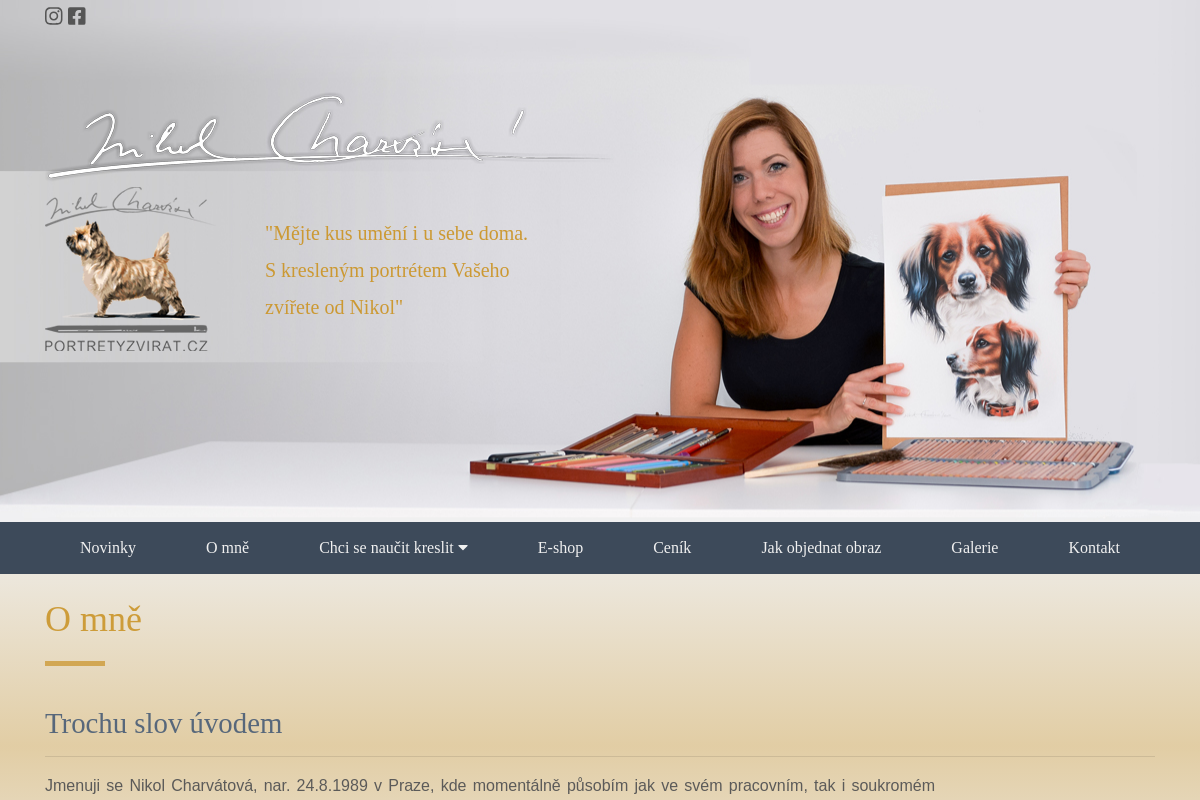 Portréty zvířat Nikol Charvátová