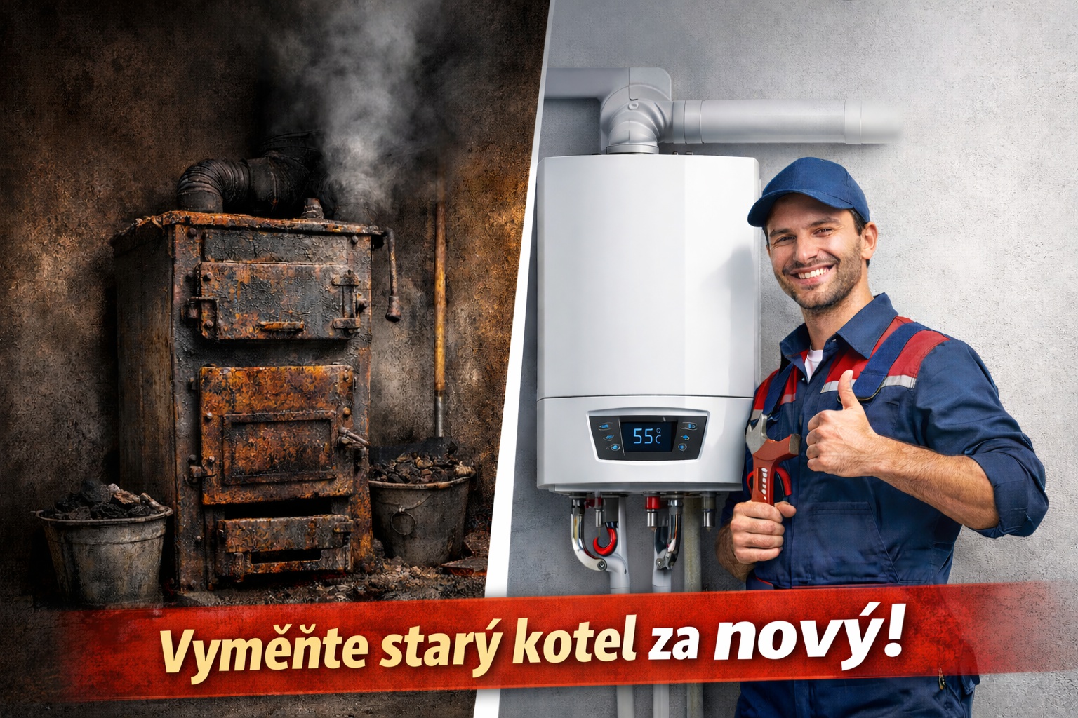 Výměna starého kotle za nový bez starostí