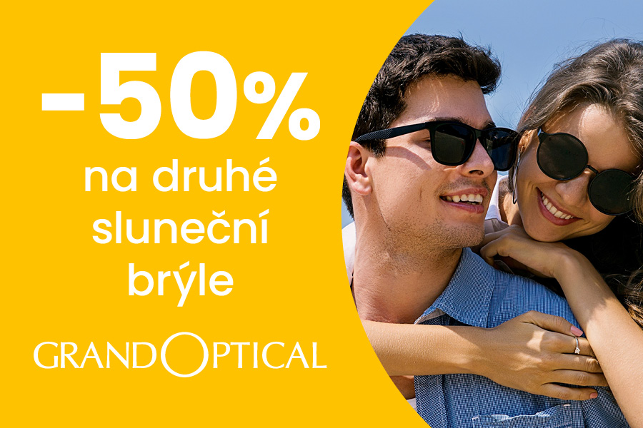 Sleva 50 % na druhé sluneční brýle v GrandOptical
