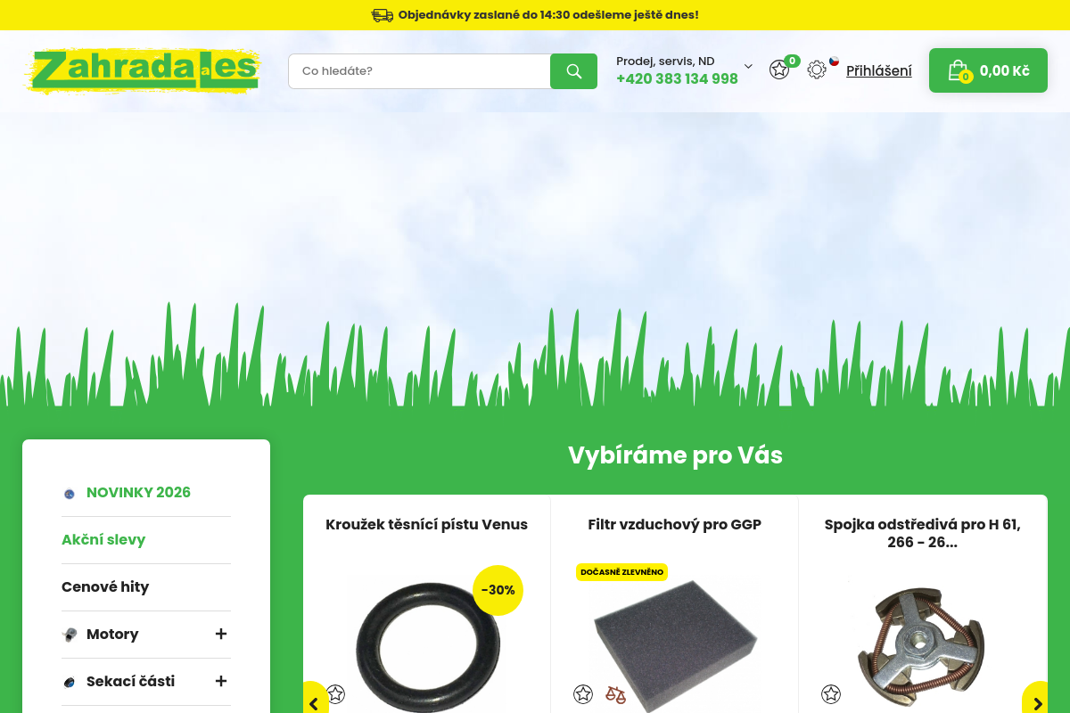 Zahrada a les - značková prodejna