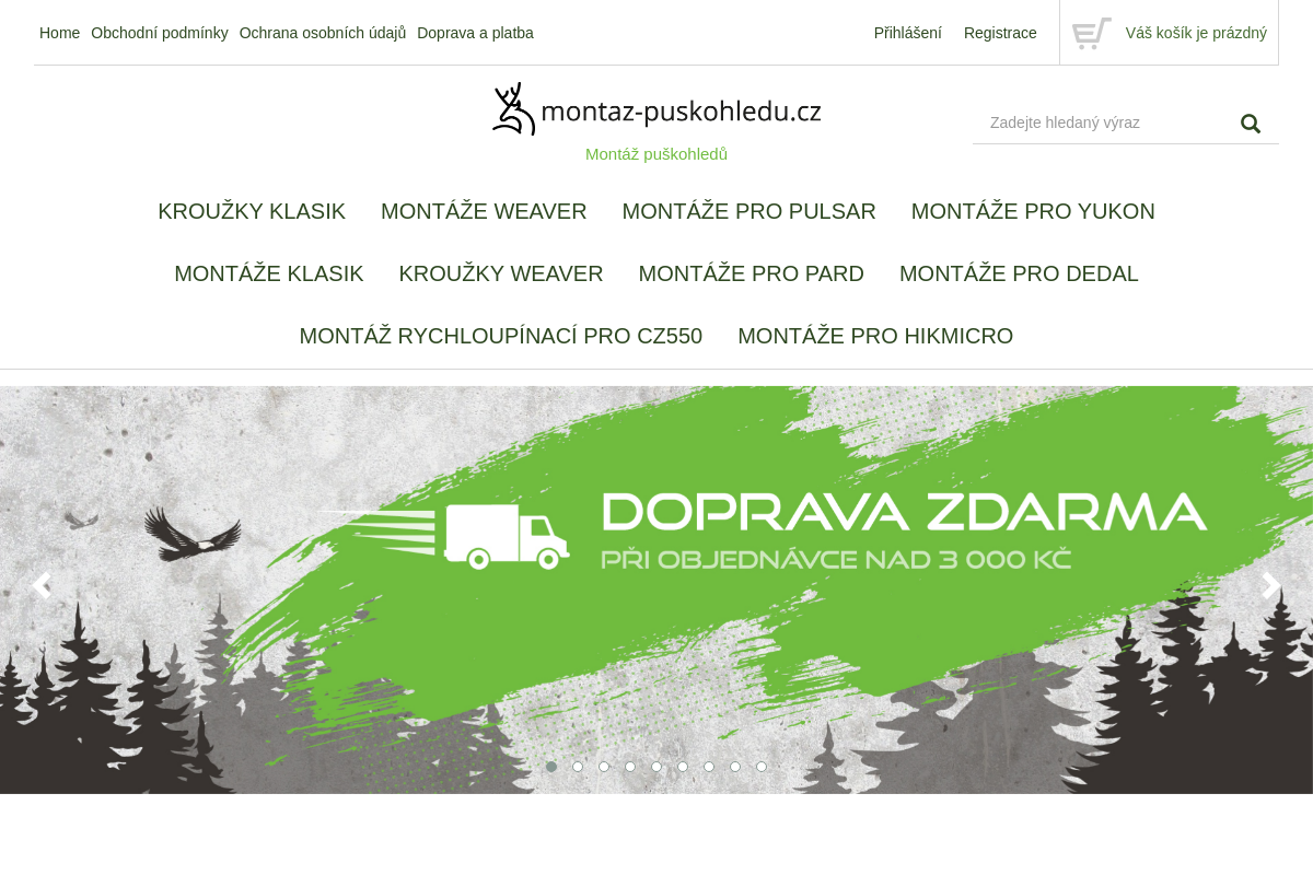 Montáž puškohledu