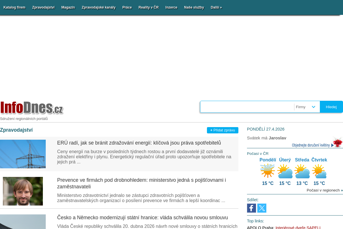 InfoDnes.cz - Sdružení regionálních portálů