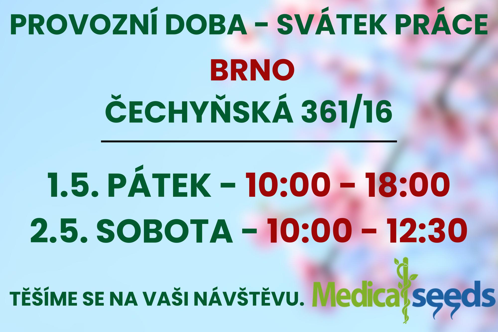 Provozní doba - SVÁTEK PRÁCE