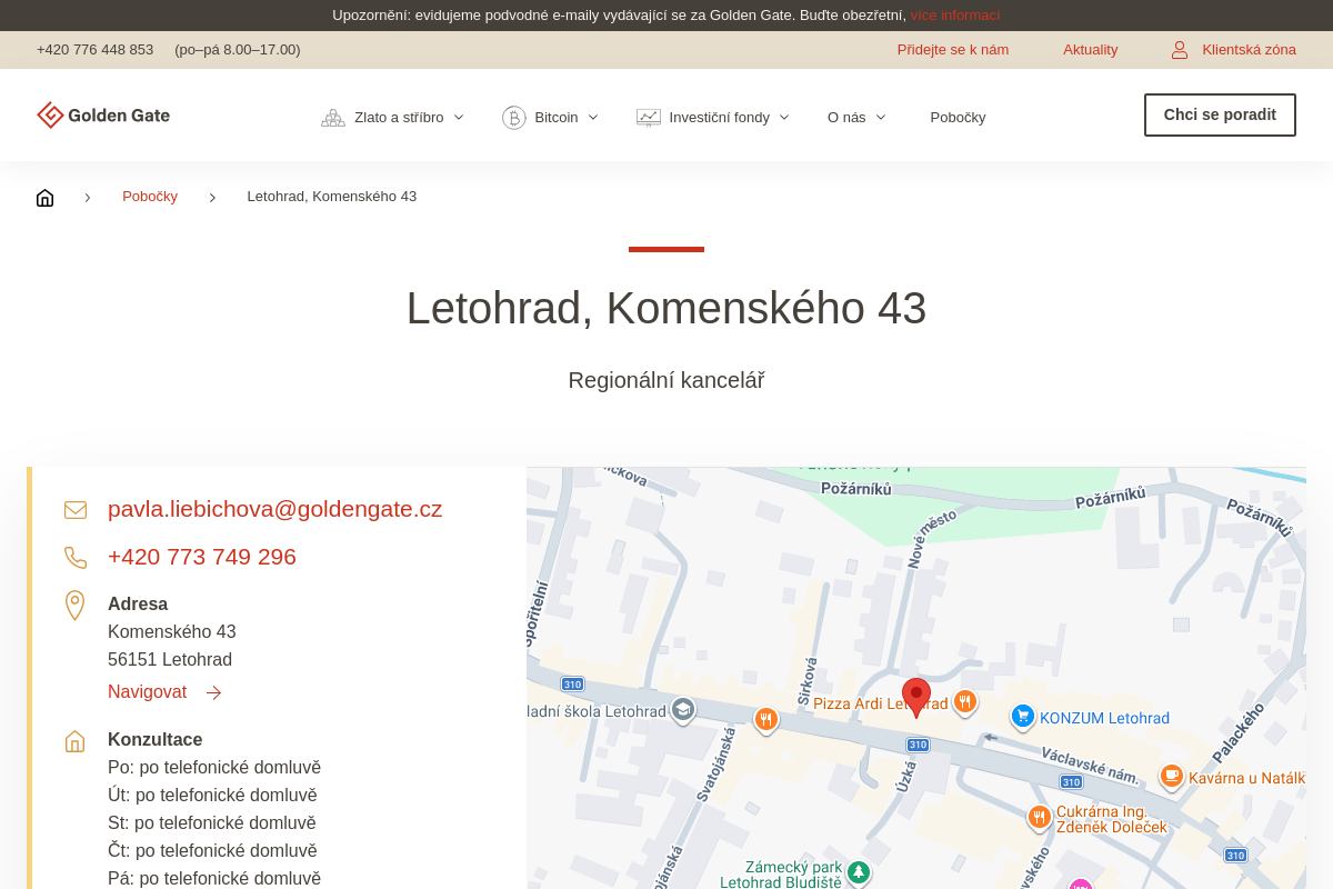 Golden Gate - regionální kancelář