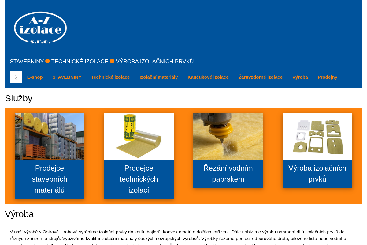 Stavebniny - A-Z izolace s.r.o.