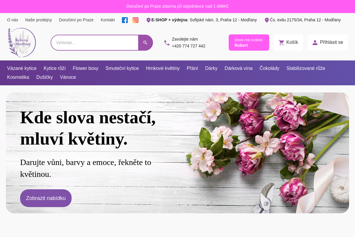 Květiny Modřany - Václav Sakař