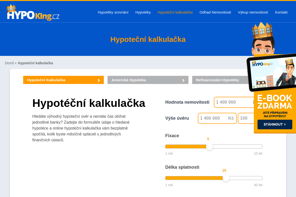 Hypoteční kalkulačka