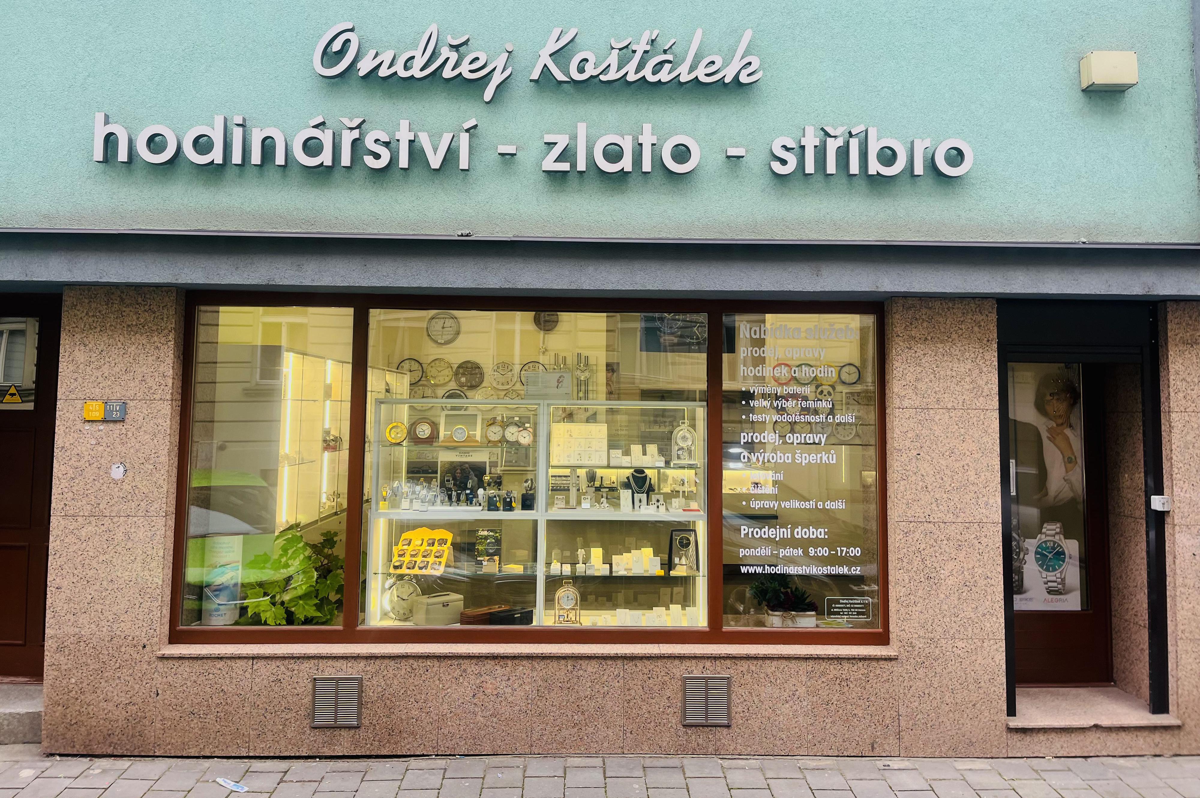 Ondřej Košťálek - hodinářství - zlato - stříbro